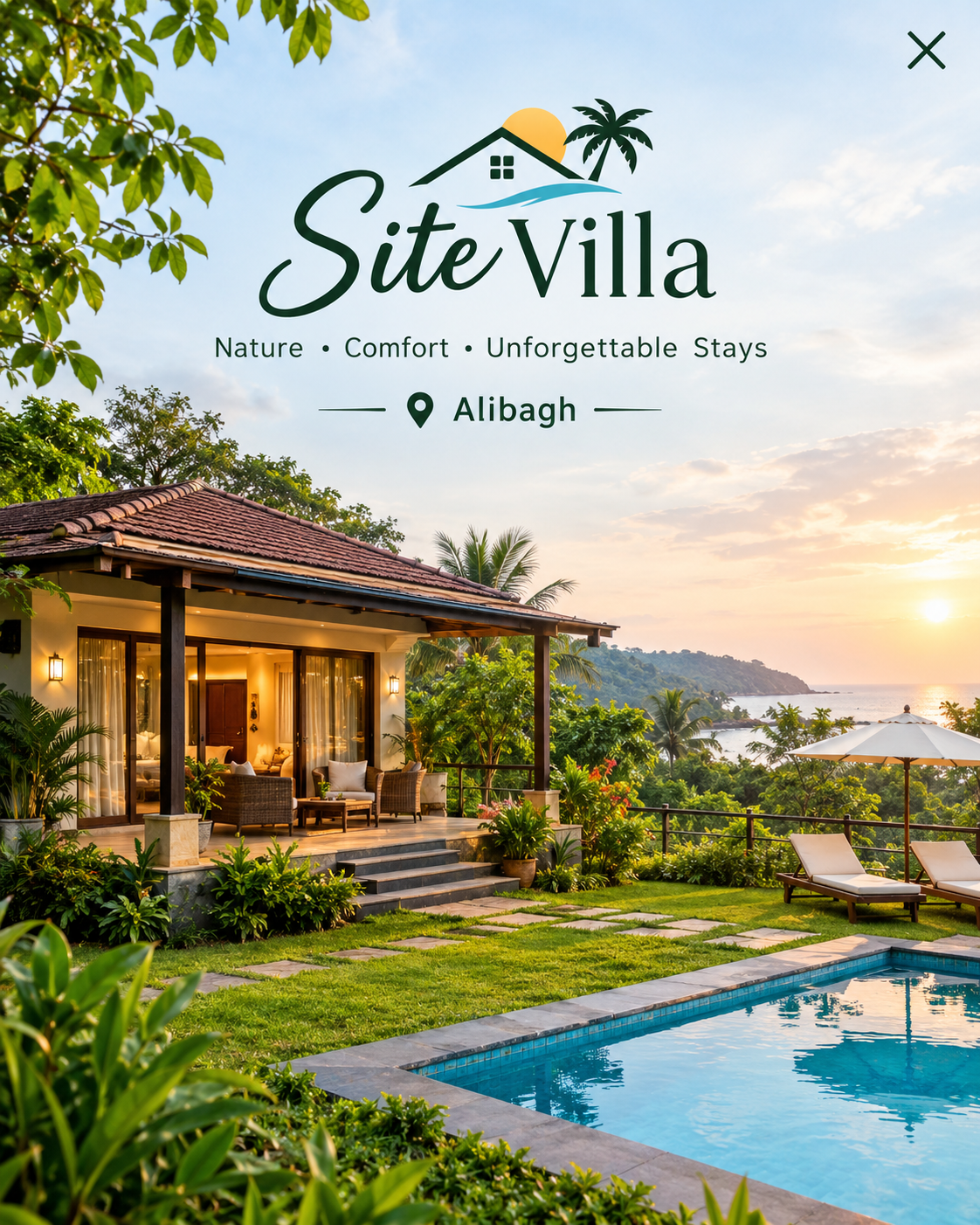 Sitevila Image with Villa and nature background